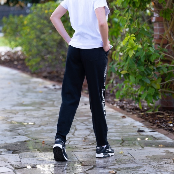 New Casual Women Pants, Premium Joggers, Soft Pants, Lounge Pants Rhinestones - Picture 3 of 10